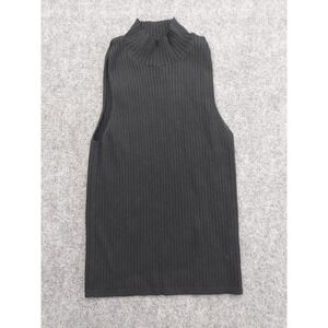 Madewell Sleeveless Sweater Top Womens Small Black Mock Neck Ribbed Stretch